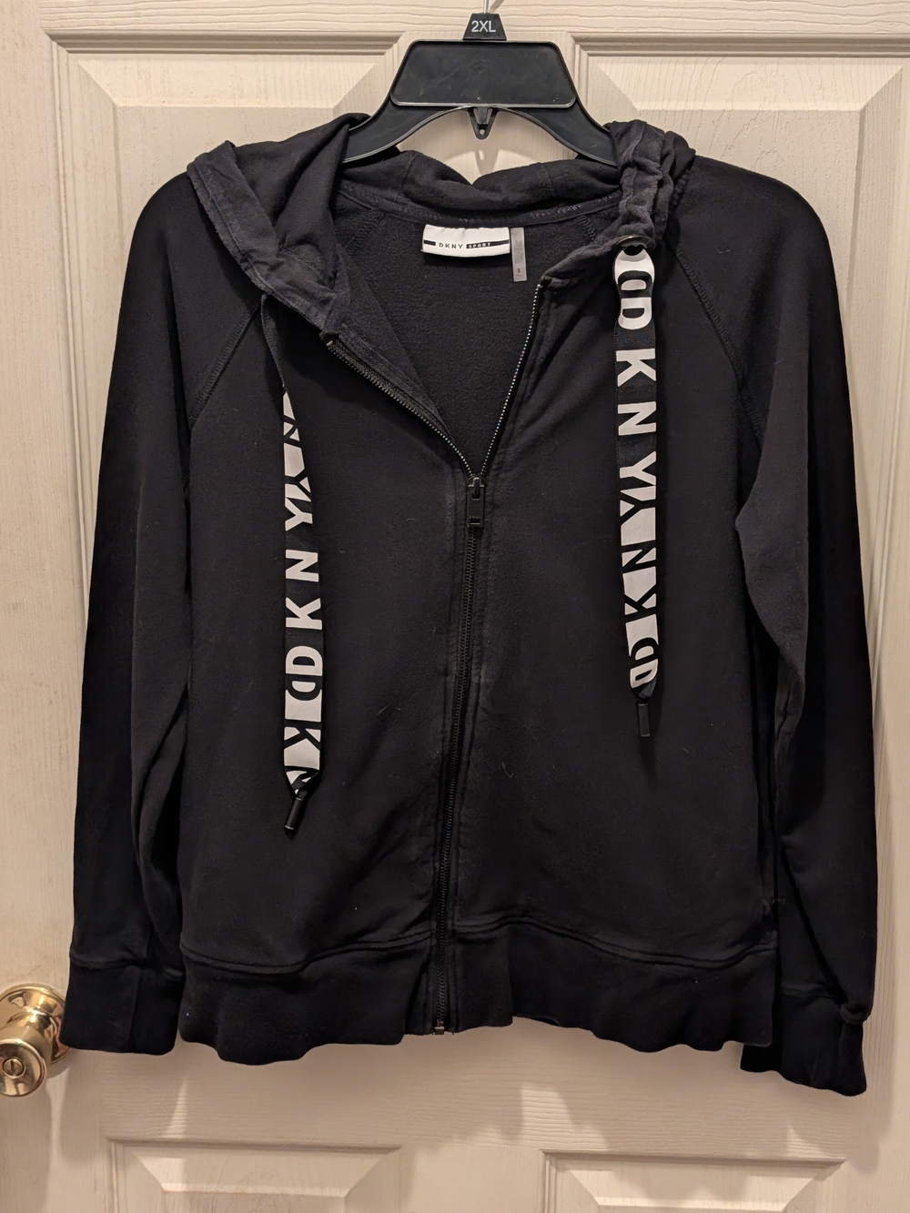 DKNY Women's Black Zip-Up Hoodie Jacket Size Small